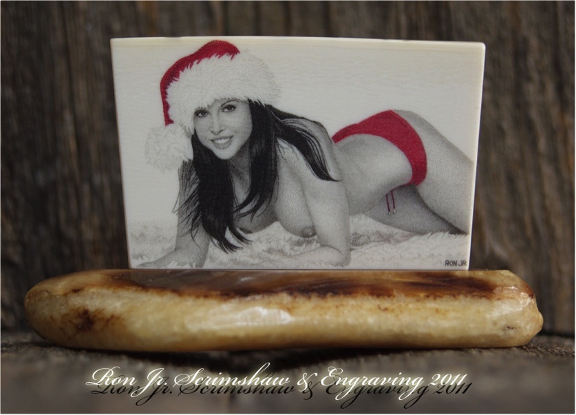 Ron Jr. Scrimshaw, nude, christmas, brunette, sexy babe, on hands and knees